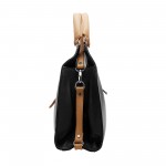 Beau Design Stylish Black Color Imported PU Leather Casual Handbag With Double Handle For Women's/Ladies/Girls Beau Design Stylish Black Color Imported PU Leather Casual Handbag With Double Handle For Women's/Ladies/Girls